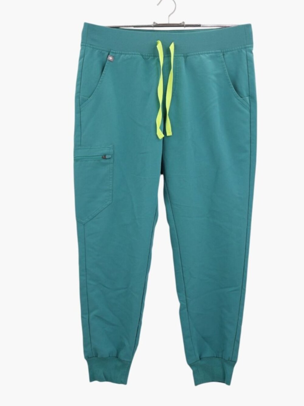 Figs Zamora Jogger Scrub Pants Women Size Medium Petite Teal Drawstring Nursing